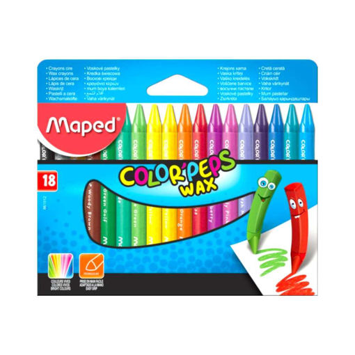 Picture of MAPED CRAYONS SOFT WAX X18